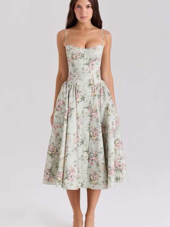House of CB Dresses & Skirts - House of CB SAMARIA
Sage Floral Print Cotton Midi Dress